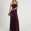 Red Bandeau Bodycon Maxi Dress