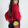 Red Beaded French Fries Cross Body Bag