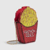 Red Beaded French Fries Cross Body Bag