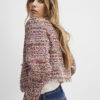 Red Boucle Edge To Edge Jacket
