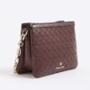 Red Embossed Monogram Chain Cross Body Bag