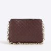 Red Embossed Monogram Chain Cross Body Bag