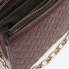 Red Embossed Monogram Chain Cross Body Bag