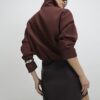 Red Faux Leather Pocket Detail Mini Skirt