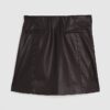 Red Faux Leather Pocket Detail Mini Skirt