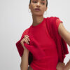 Red Fitted Ribbed T-shirt