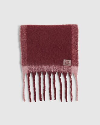 Red Fringed Fluffy Scarf Red Fringed Fluffy Scarf