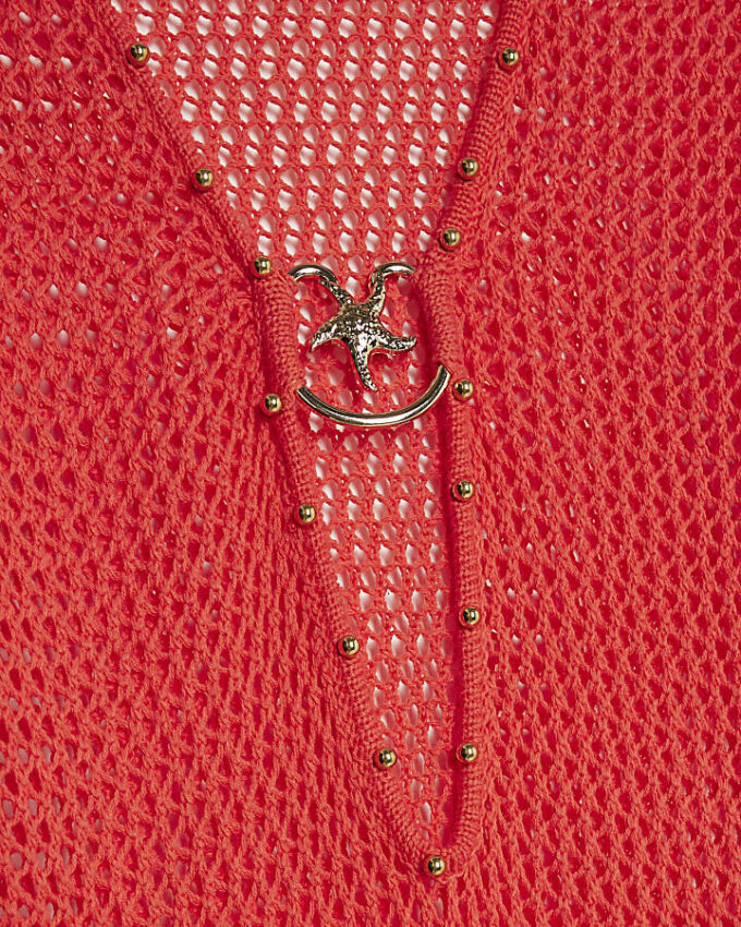Red Knit Maxi Beach Dress