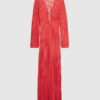 Red Knit Maxi Beach Dress