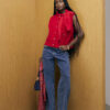 Red Knitted Waistcoat