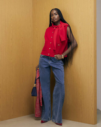 Red Knitted Waistcoat Red Knitted Waistcoat