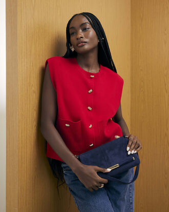 Red Knitted Waistcoat Red Knitted Waistcoat