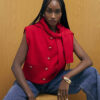 Red Knitted Waistcoat