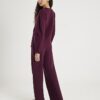 Red Knitted Wide Leg Trousers
