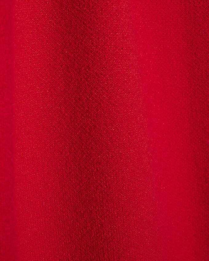 Red knitted wide leg trousers