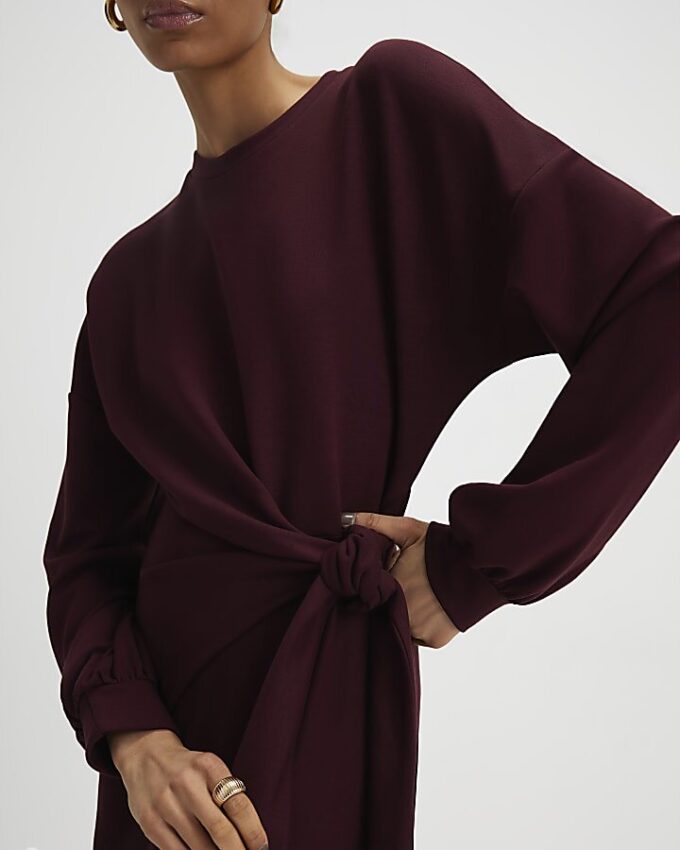 Red Knot Side Mini Dress