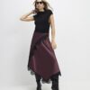 Red Lace Hybrid Drape Maxi Dress