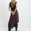 Red Lace Hybrid Drape Maxi Dress