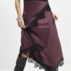 Red Lace Hybrid Drape Maxi Dress