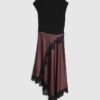 Red Lace Hybrid Drape Maxi Dress