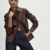 Red Leather Overshirt