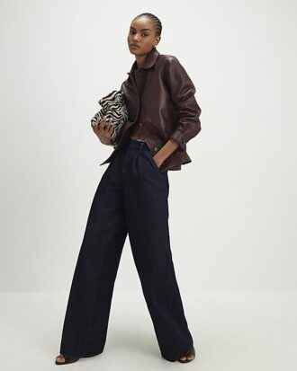 Red Leather Overshirt