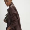 Red Leather Overshirt