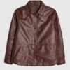 Red Leather Overshirt