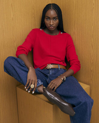 Red Long Sleeve Knitted Top Red Long Sleeve Knitted Top