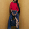 Red Long Sleeve Knitted Top