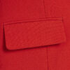 Red Long Sleeve Round Neck Blazer