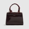 Red Mini Patent Cross Body Tote Bag