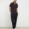 Red Muscle Fit Ring Snap Shirt