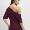 Red Off Shoulder Drape Top