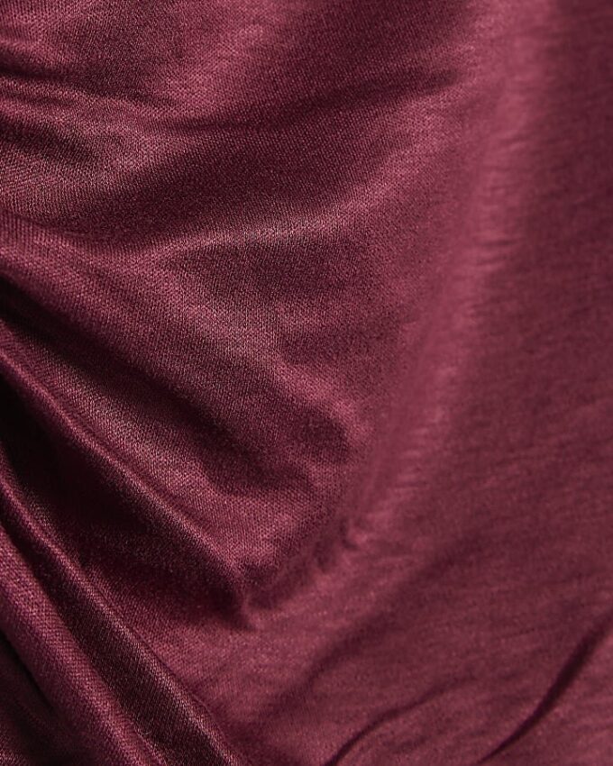 Red Off Shoulder Drape Top