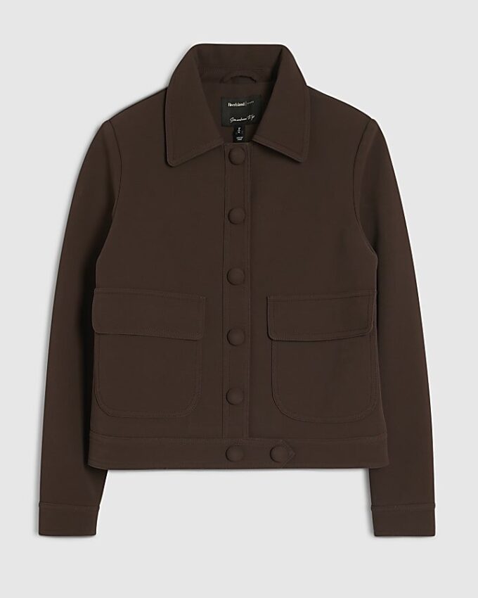 Red Premium Faux Suede Overshirt