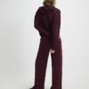 Red Premium High Waisted Wide Leg Joggers