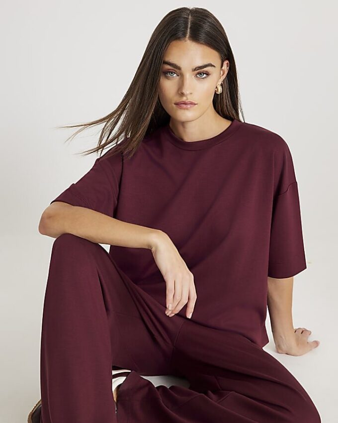 Red Premium Short Sleeve Boxy T-Shirt