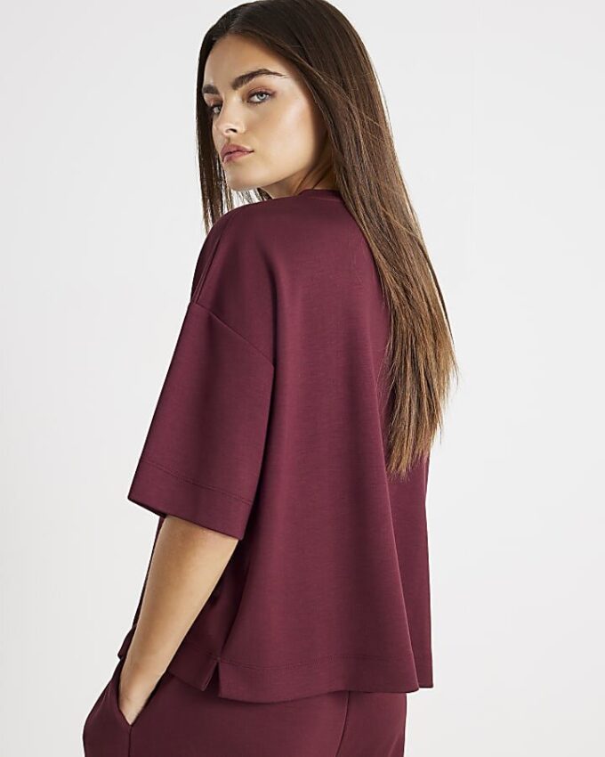 Red Premium Short Sleeve Boxy T-Shirt