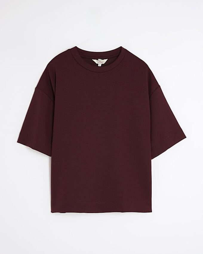 Red Premium Short Sleeve Boxy T-Shirt