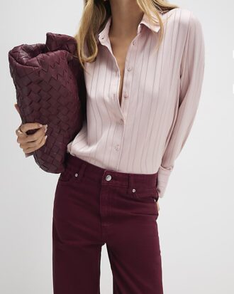 Red Relaxed Straight Jeans