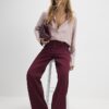 Red Relaxed Straight Jeans