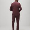 Red Slim Fit Texture Suit Trousers