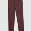 Red Slim Fit Texture Suit Trousers