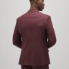 Red Slim Fit Textured Suit Jacket