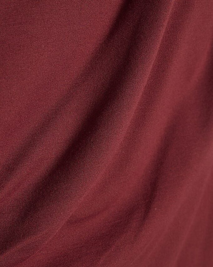 Red Stretchy Draped Midi Dress Red Stretchy Draped Midi Dress