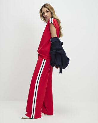Red Tape Side Wide Leg Joggers Red Tape Side Wide Leg Joggers