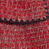 Red Whipstitch Boucle Mini Skirt