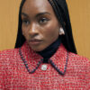 Red Whipstitch Boucle Trophy Jacket