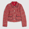 Red Whipstitch Boucle Trophy Jacket